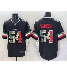 Men San Francisco 49ers 54 Fred Warner Black 2025 F U S E Mexico Vapor Limited Stitched Football Jersey Men San Francisco 49ers 54 Fred Warner Black 2025 F U S E Mexico Vapor Limited Stitched Football Jersey