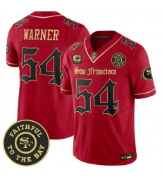 Men San Francisco 49ers  54 Fred Warner  Gothic Edition  Red Black Vapor Limited Jersey