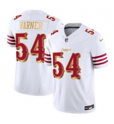 Men San Francisco 49ers 54 Fred Warner White Gold 2025 F U S E   u201CRivalries u201D Vapor Limited Stitched Football Jersey Men San Francisco 49ers 54 Fred Warner White Gold 2025 F U S E   u201CRivalries u201D Vapor Limited Stitched Football Jersey