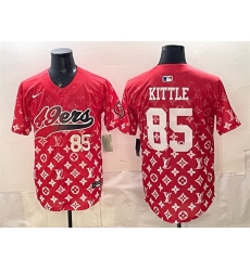 Men San Francisco 49ers 85 George kittle Red Limited Stitched Baseball Jersey Men San Francisco 49ers 85 George kittle Red Limited Stitched Baseball Jersey