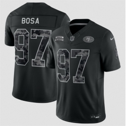 Men San Francisco 49ers  97 Nick Bosa Black F U S E  2026 Salute to Service Limited Stitched Football Jersey