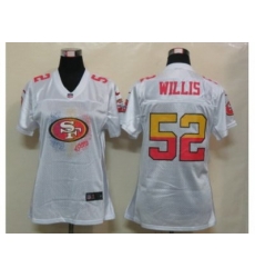 Nike Womens San Francisco 49ers #52 Willis White Jerseys