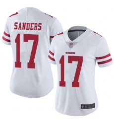 Women 49ers 17 Emmanuel Sanders White Stitched Football Vapor Untouchable Limited Jersey