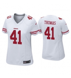 Women San Francisco 49ers 41 Ambry Thomas White Jersey