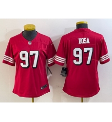 Women San Francisco 49ers 97 Nick Bosa New Red Stitched Jersey 