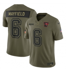 Men Tampa Bay Buccaneers 6 Baker Mayfield Olive 2025 Salute to Service Limited Stitched Football Jersey Men Tampa Bay Buccaneers 6 Baker Mayfield Olive 2025 Salute to Service Limited Stitched Football Jersey