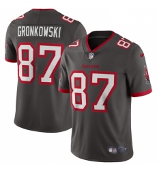 Men Tampa Bay Buccaneers #87 Rob Gronkowski Nike Pewter Alternate Vapor Limited Jersey