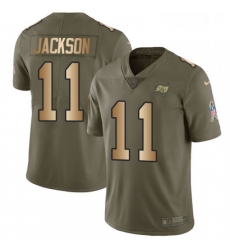 Mens Nike Tampa Bay Buccaneers 11 DeSean Jackson Limited OliveGold 2017 Salute to Service NFL Jersey