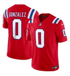 Men New England Patriots  0 Christian Gonzalez Red 2026 F U S E  Vapor Limited Stitched Football Jersey