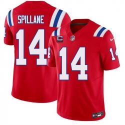Men New England Patriots  14 Robert Spillane Red 2026 F U S E  4 Star C Pach Vapor Limited Stitched Football Jersey