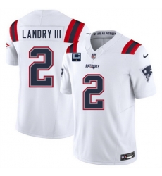 Men New England Patriots 2 Harold Landry III White 2025 F U S E  With 1 Star C Patch Vapor Limited Stitched Football Jersey Men New England Patriots 2 Harold Landry III White 2025 F U S E  With 1 Star C Patch Vapor Limited Stitched Football Jersey