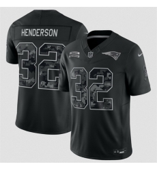 Men New England Patriots 32 TreVeyon Henderson Black F U S E 2026 Salute to Service Limited Stitched Football Jersey Men New England Patriots 32 TreVeyon Henderson Black F U S E 2026 Salute to Service Limited Stitched Football Jersey