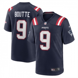 Men New England Patriots 9 Kayshon Boutte Navy 2025 Stitched Game Jersey