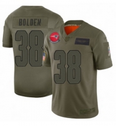 Womens New England Patriots 38 Brandon Bolden Limited Camo 2019 Salute to Service Football Jersey