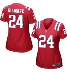 Womens Nike New England Patriots 24 Stephon Gilmore Game Red Alternate NFL Jersey