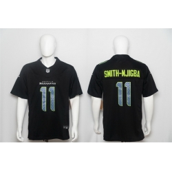Men Seattle Seahawks  11 Jaxon Smith Njigba Black 2026 F U S E  Vapor Untouchable Limited Stitched Football Jersey