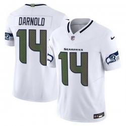 Men Seattle Seahawks  14 Sam Darnold White 2025 F U S E   Rivalries  Vapor Untouchable Limited Stitched Football Jersey