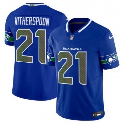 Men Seattle Seahawks  21 Devon Witherspoon Royal 2025 F U S E   Rivalries  Vapor Untouchable Limited Stitched Football Jersey