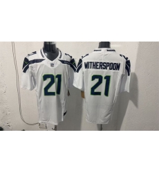 Men Seattle Seahawks 21 Devon Witherspoon White 2026 F U S E Vapor Untouchable Limited Stitched Football Jersey Men Seattle Seahawks 21 Devon Witherspoon White 2026 F U S E Vapor Untouchable Limited Stitched Football Jersey