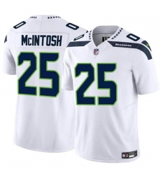 Men Seattle Seahawks 25 Kenny McIntosh White 2024 F U S E Vapor Limited Stitched Football Jersey