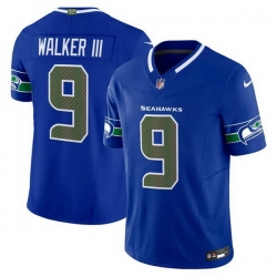 Men Seattle Seahawks  9 Kenneth Walker III Royal 2025 F U S E   Rivalries  Vapor Untouchable Limited Stitched Football Jersey