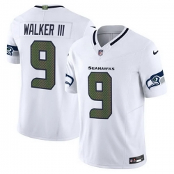 Men Seattle Seahawks  9 Kenneth Walker III White 2025 F U S E   Rivalries  Vapor Untouchable Limited Stitched Football Jersey