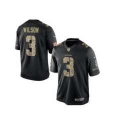 Nike Seattle Seahawks 3 Russell Wilson Black Limited Salute to Service NFL Jersey