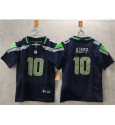 Women Seattle Seahawks 10 Cooper Kupp Navy 2025 Vapor Limited Stitched Football Jersey 
