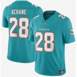Men Miami Dolphins  28 DeVon Achane Aqua 2026 F U S E  Vapor Limited Stitched Football Jersey
