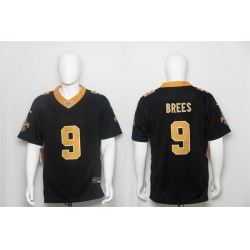Men New Orleans Saints  9 Drew Brees Black F U S E  Vapor Limited Stitched Football Jersey