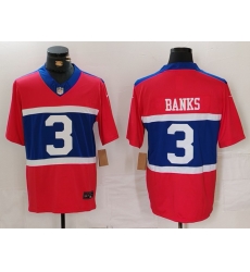 Men New York Giants 3 Deonte Banks Century Red Alternate Vapor F U S E  Limited Stitched Football Jersey