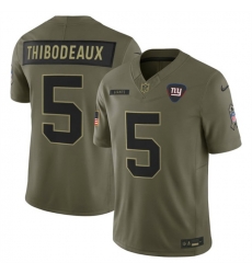 Men New York Giants 5 Kayvon Thibodeaux Olive 2025 F U S E  Salute to Service Limited Stitched Football Jersey Men New York Giants 5 Kayvon Thibodeaux Olive 2025 F U S E  Salute to Service Limited Stitched Football Jersey
