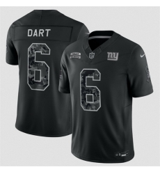 Men New York Giants  6 Jaxson Dart Black F U S E  2026 Salute to Service Limited Stitched Football Jersey