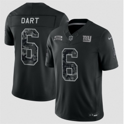 Men New York Giants  6 Jaxson Dart Black F U S E  2026 Salute to Service Limited Stitched Football Jersey