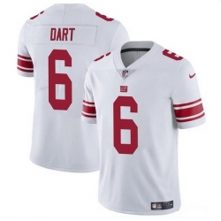 Men New York Giants 6 Jaxson Dart White 2025 Draft Vapor Untouchable Limited Stitched Jersey