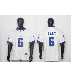 Men New York Giants 6 Jaxson Dart White F U S E Vapor Untouchable Limited Stitched Jersey Men New York Giants 6 Jaxson Dart White F U S E Vapor Untouchable Limited Stitched Jersey