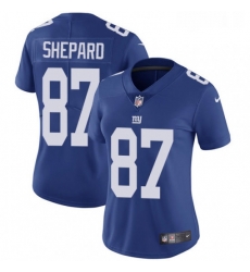 Womens Nike New York Giants 87 Sterling Shepard Royal Blue Team Color Vapor Untouchable Limited Player NFL Jersey