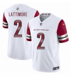 Men Washington Commanders 2 Marshon Lattimore White 2025 FUSE Vapor Limited Football Stitched Jersey Men Washington Commanders 2 Marshon Lattimore White 2025 FUSE Vapor Limited Football Stitched Jersey