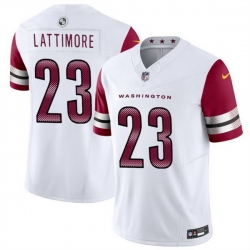 Men Washington Commanders 23 Marshon Lattimore White 2024 F U S E  Vapor Limited Stitched Football Jersey