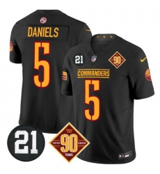 Men Washington Commanders 5 Jayden Daniels Black F U S E  90th  26 Sean Taylor Patch Vapor Limited Stitched Football Jersey Men Washington Commanders 5 Jayden Daniels Black F U S E  90th  26 Sean Taylor Patch Vapor Limited Stitched Football Jersey