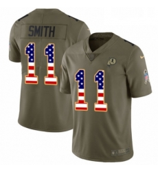 Mens Nike Washington Redskins 11 Alex Smith Limited OliveUSA Flag 2017 Salute to Service NFL Jersey