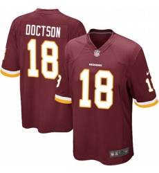 Mens Nike Washington Redskins 18 Josh Doctson Game Burgundy Red Team Color NFL Jersey