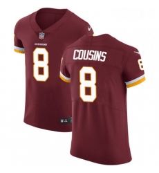 Mens Nike Washington Redskins 8 Kirk Cousins Elite Burgundy Red Team Color NFL Jersey