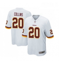 Mens Washington Redskins 20 Landon Collins Game White Football Jersey