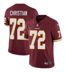 Nike Redskins #72 Geron Christian Burgundy Red Team Color Mens Stitched NFL Vapor Untouchable Limited Jersey