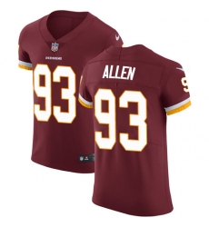 Nike Redskins #93 Jonathan Allen Burgundy Red Team Color Mens Stitched NFL Vapor Untouchable Elite Jersey