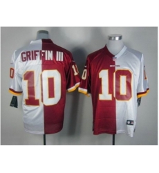 Nike Washington Redskins 10 Robert Griffin III white red Elite split NFL Jersey