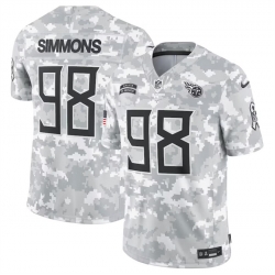 Men Tennessee Titans 98 Jeffery Simmons 2024 Arctic Camo Salute To Service Limited Stitched Football Jersey