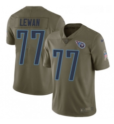 Youth Nike Tennessee Titans 77 Taylor Lewan Limited Olive 2017 Salute to Service NFL Jersey