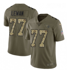 Youth Nike Tennessee Titans 77 Taylor Lewan Limited OliveCamo 2017 Salute to Service NFL Jersey